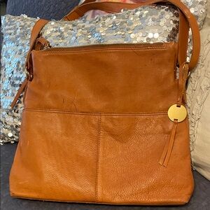 Margot Caramel Leather Shoulder Bag